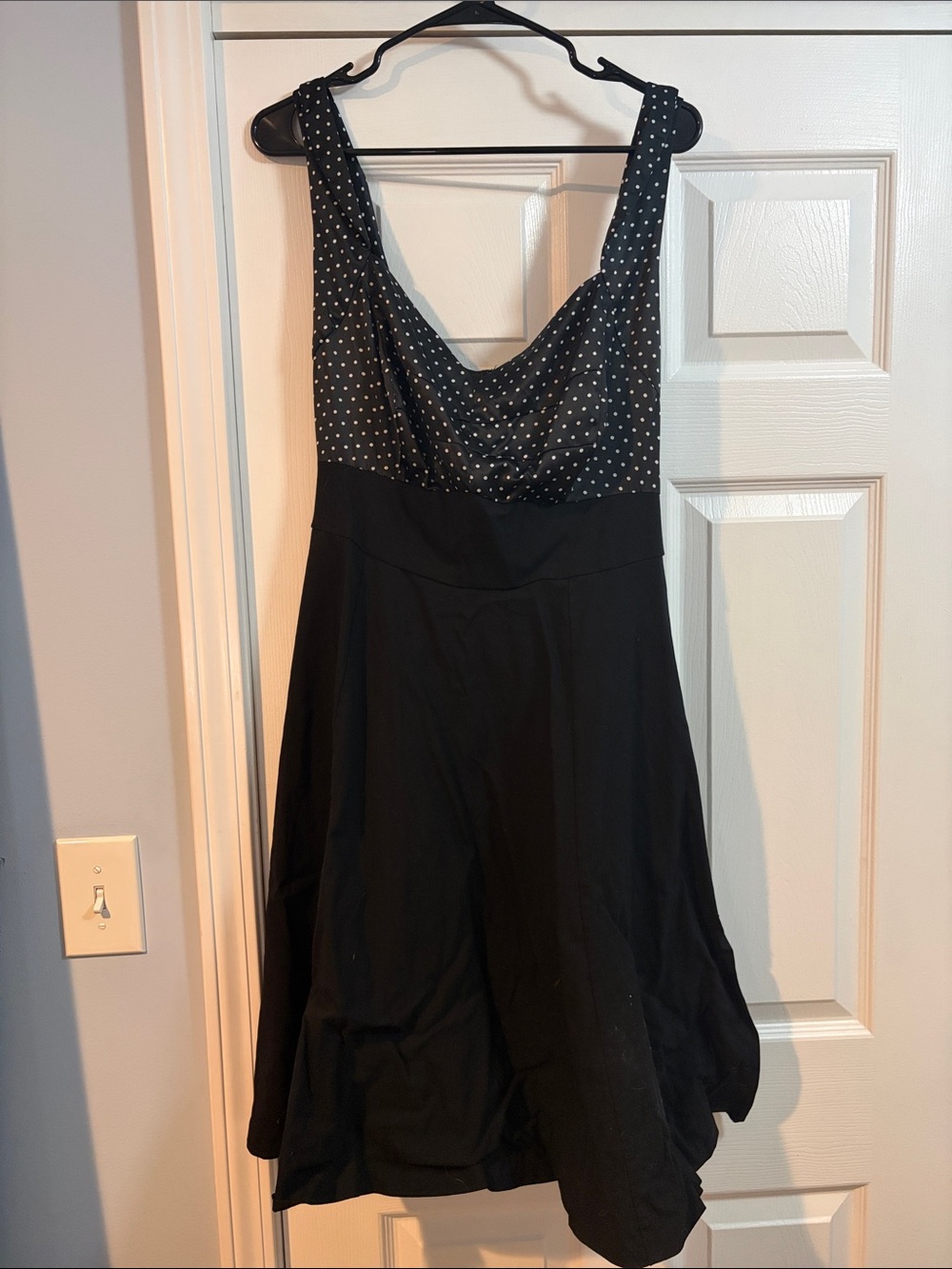 torrid Black Polka Dot Bust A-Line Midi Dress